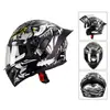 Casco Abatible, Casco para Motocicleta Eléctrica, Casco Integral, Casco de Seguridad Unisex, Ligero, Elegante, Resistente al Frío, Mantiene el Calor, Doble Visor