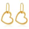 Pendientes de Acero Inoxidable con Diseño de Corazón Calado Personalizado de Venta Caliente en Ebay Transfronterizo Pendientes de Estilo Frío para Mujer