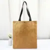Padrão Friccionado Lavado Retro Rasgado Bolsa de Papel DuPont Logotipo Publicitário Moda Transversal Compras Bolsa de Mão de Papel DuPont