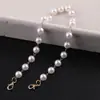 Corrente de Pérolas com Pingente de Lagosta Duplo Exquisito 8mm Chaveiro DIY Feito à Mão Materiais e Acessórios para Joias