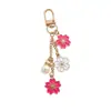 Cadena de Llaves Florcitas Lindas Flor de Cerezo Cadena Colgante para Taza de Agua Bolsa Coche Accesorios Colgantes Cadena de Llaves Colgante
