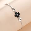 Pulsera de Trébol de Cuatro Hojas de Plata Esterlina s925 para Mujer, Estilo Coreano Elegante y a la Moda, Pulsera de Oro Rosa, Pulsera Simple para Novia