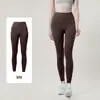Calça de Yoga para Primavera e Outono Secagem Rápida Cintura Alta Sem Costura Leggings de Yoga Malha para Treino Esportivo Calça Cropped