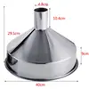 Funil Industrial de Pasta Líquida com Suporte, Cônico de Aço Inoxidável, Calibre Grande, Não Padrão 304