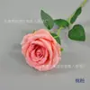 Fornecimento de fábrica decoração de casa de casamento rosa flor artificial ramo único rosa de flanela decoração flor artificial