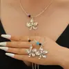 Cadena para Clavícula Ins Coreana de Plata Flor de Nicho Textura Metálica Martillada Flor Pequeña Cadena de Hueso de Serpiente Collar de Lujo Accesible