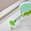 Cepillo de taza auto-soportante con ventosa KM japonés cepillo para sartenes almohadilla estropajosa cepillo de limpieza esponja de doble cara Cepillo de taza