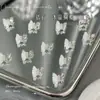 Zircônio Cristal de Gelo Borboleta Pequeno Acabado Pilha Diamante Arte de Unha Joias Brilhante Transparente Branco Rosa Pérola Unha Diamante Joias