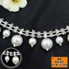 Cadena de diamantes de imitación de agua, accesorios de ropa, pulseras, vestido de novia, cadena de perlas mixtas, cadena de garras, diamantes de imitación