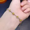 Pulseira Tesouro Amarelo Azul Natural Cristal Super Rosa Cor Transparente Papalacha Deslumbrante Tamanho 5A 4*4mm