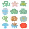 Molde de gota DIY Papoula Pétalas de trevo folhas cogumelo cacto etiqueta molde de silicone Páscoa