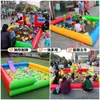 Piscina Inflável Quadrada de Praia para Crianças Piscina de Pesca Espessa Comercial Piscina para Brincar na Água Infantil Piscina de Bolinhas Oceânicas