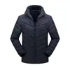 Chaqueta ligera de plumón con cuello alto para hombre y mujer, abrigo cálido de plumón acanalado para otoño e invierno, 90% plumón de pato blanco, capa interior de alta gama para un cortavientos