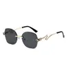 Gafas de Sol de Nuevo Estilo para Verano 2026 Sin Lentes, Estilo de Personalidad Europeo y Americano, Montura Grande de Cabeza de Serpiente, Gafas de Sol de Moda Transfronterizas para Mujer