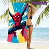 Nova toalha de praia do Homem-Aranha para exportação da Amazon com estampa de desenho animado anime, toalha de banho de secagem rápida e absorvente