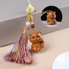 Cadena para Teléfono Móvil de Signo Zodiacal de Sándalo Colgante para Bolso de Coche Llavero de Animal Pequeño Colgante Accesorios de Borla de Colores