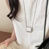 Cadena de suéter larga en forma de U de estilo frío para mujer, collar negro de nicho, accesorios de collar coreanos versátiles de alta gama