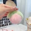 Cabelo de Coelho Rex Pêssego Chaveiro de Carro Pingente Bola de Pelúcia Ins Pingente de Bolsa de Pêssego Pequena Presente Fofo