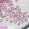 Nuevo estilo hielo transparente rosa dulce burbuja diamante joyería de uñas popular en línea popular cuadrado gordo amor uña pedrería decoraciones