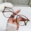Gafas de miopía ultraligeras Red Riding Book para mujer, antiazules, de cara redonda, con montura óptica.
