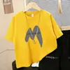 Roupa Infantil Camiseta de Manga Curta para Meninos Top Estampado de Verão para Meninos Pequenos Estilo Coreano Solta e Bonita Versátil Camiseta de Algodão Puro