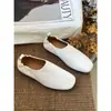 Piel de Oveja de Primera Capa 2026 Estilo Nuevo Primavera Zapatos Planos Cómodos sin Cordones para Mujer con Suelas Suaves y Puntas Redondas, Zapatos Slip-On Versátiles para Mujer