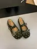 Primeiro Encontro Temporada 2026 Outono Estilo Coreano Retro Bolinhas Sapato Mary Jane Feminino Lã Fivela Única Solado Macio Fundo Plano Ballet Lã