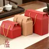 Caja Techo de Cartón Corrugado Reforzado de Tres Capas con Asa, Caja Vacía Lista para Enviar para Frutas, Souvenirs del Festival del Bote del Dragón y Empaque de Regalo