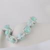 Estilo barroco de lujo suave borde de arcilla polimérica cubierto jade natural cuentas de agujero recto colgante hecho a mano DIY collar pendientes