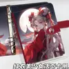 Nuevo Estilo Chica Hermosa Vestida de Rojo Álbum de Tarjetas de Hojas Sueltas A5, Cuaderno de Hojas Sueltas de Cuero de Alta Calidad, Álbum de Almacenamiento con Hebilla Magnética de Dibujos Animados y Anime