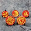 Molde de Silicone Estilo Chinês Dragão e Fênix Peônia Carpa Andorinha Decoração de Bolo de Casamento Chinês Dobra de Chocolate