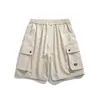 Pantalones cortos casuales de trabajo para hombre, verano, marca de moda americana, multibolsillos, holgados, Joker, pantalones de cinco puntos, fábrica, primera generación de cabello