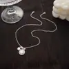 Nuevo Collar con Colgante de Flor Deseosa Cuatro en Uno Estilo Chino para Mujer, Cadena para Clavícula Exquisita de Lujo Ligero Retro, Accesorio Versátil de Nicho
