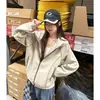 2026 nuevo cárdigan con capucha de estilo americano de frente abierto, sudadera versátil de corte holgado retro a la moda para parejas