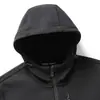 Chaqueta exterior impermeable y resistente al viento con capucha, abrigo cálido, chaqueta softshell para hombre talla grande