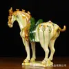 Adornos de Caballo de Cerámica Caballo de Tres Flores Mascota Apertura Inauguración Sala de Estar Oficina Accesorios para el Hogar Muebles