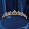 Tiara de Noiva Nova Transfronteiriça Liga de Zinco Strass Coroa Princesa Jantar de Aniversário Vestido Acessórios de Cabelo Luxo Retrô Atacado
