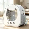 Bolsa Transportadora para Gatos, Mochila Portátil para Mascotas, Mochila Panorámica Transparente, Jaula para Gatos, Cápsula Espacial con Apertura Lateral
