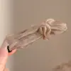 Clip de Banana de Oso Lindo Color Café Otoño e Invierno Clip Vertical Grande Estampado de Leopardo Retro Pinza para Cabello Elegante Cola de Caballo Alta Accesorio para el Cabello