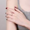 Micro-incrustado zircão anel cruzado moda feminina anel simples estilo frio simples anel de dedo indicador para mulheres