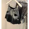 Shorts de Mezclilla Estilo Nuevo de Verano Corte A para Mujer 2026 Cintura Alta Adelgazantes Versátiles de Pierna Ancha que Hacen que las Piernas se Vean Más Largas, Adecuados para Ir al Trabajo