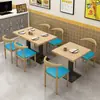 Mesa Restaurante Comercial Tienda de Té de Leche Hamburguesas Juego de Mesa y Sillas Restaurante de Comida Rápida Negociación Casa de Alquiler Apartamento Pequeño Mesa de Comedor