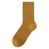 Calcetines Gruesos para Hombre en Otoño e Invierno Color Sólido Calcetines de Media Caña Forro Polar Espesados Cálidos Calcetines de Algodón Deportivos Desodorantes Suela de Rizo Tubo Largo