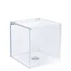 Caja Transparente con Tapa Abatible Caja de Embalaje Cuadrada Caja de Almacenamiento de Acrílico Grosor Extra Caja Cuadrada Moldeada por Inyección Caja Cuadrada para Exhibición de Micro-Paisajes