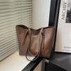 Bolsa Tote de Ombro Grande Capacidade Moda Outono 2026 Estilo Coreano Versátil Chique Simples Casual para o Dia a Dia