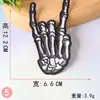 Patches Bordados com Bordado Computadorizado, Designs Requintados de Rosa e Caveira, Estilo Termocolante para Decoração de Roupas