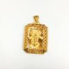 Etiqueta Colgante para Hombre Palabra Fu Latón Chapado en Oro Joyería Engrosada Oro Dropshipping Tendencia Grueso y Exquisito