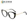 Nuevo armazón retro ojo de gato TR90 2022 se puede equipar con gafas para miopía para mujer gafas lisas transfronterizas anti luz azul