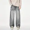 Jeans nuevos para hombre 2026, marca de moda, estilo recto lavado, versátiles, que alargan la figura, estilizan, de alta costura, pantalones largos geniales y elegantes