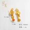 Colgante Jianyuesha Oro Ruyi Esmalte Goteado Bendición Nube Auspiciosa con Agujero Codo Pulsera Collar Joyería Accesorios DIY